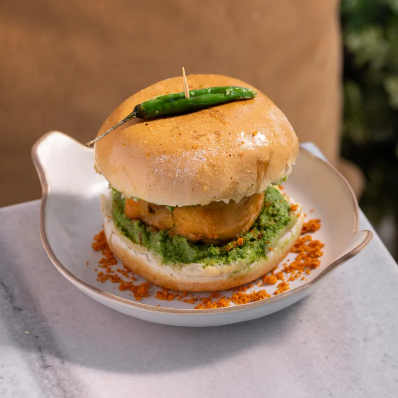 Aamcha Vada Pau — vegetarian Indian dish at Padharo Southampton