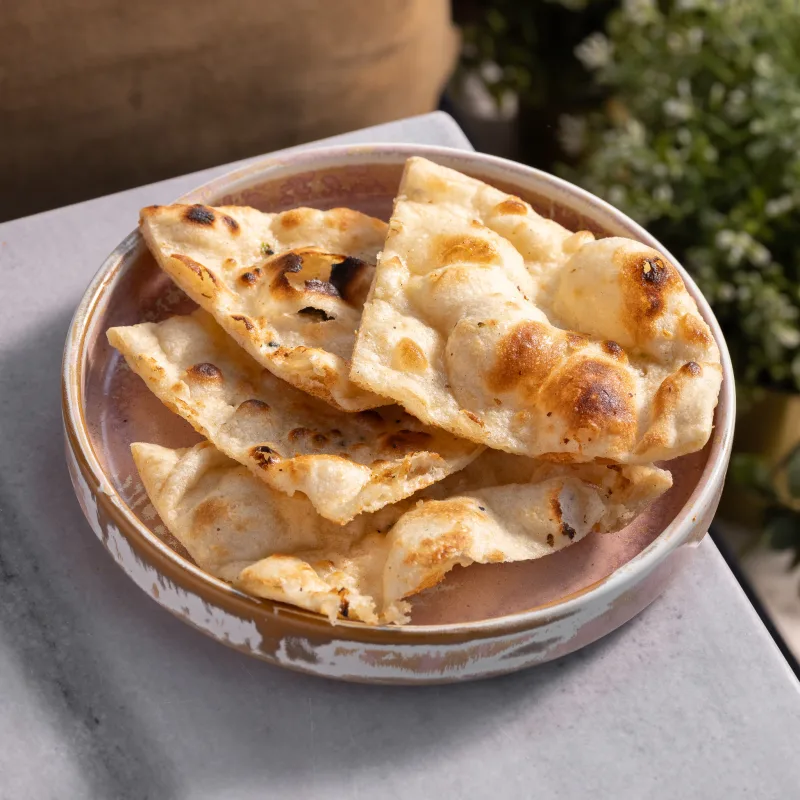 Butter Naan — vegetarian Indian dish at Padharo Southampton