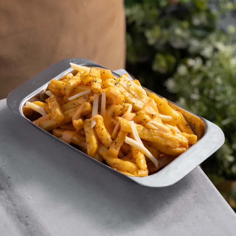 Cheesy Fries — vegetarian Indian dish at Padharo Southampton