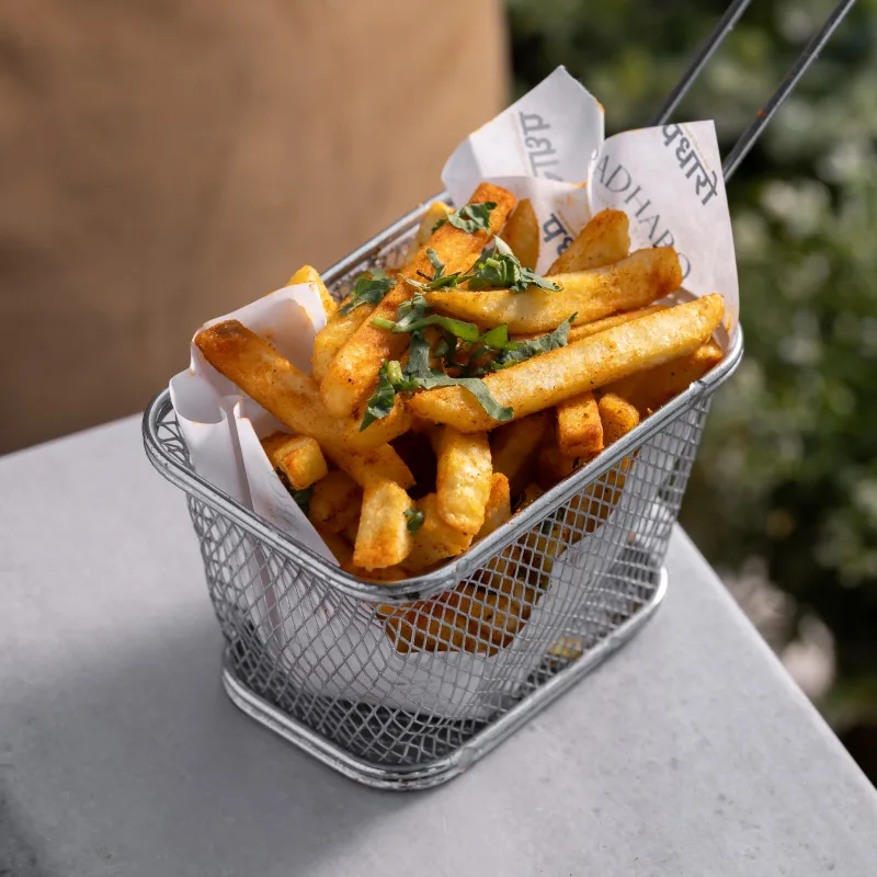 Masala Fries — vegetarian Indian dish at Padharo Southampton