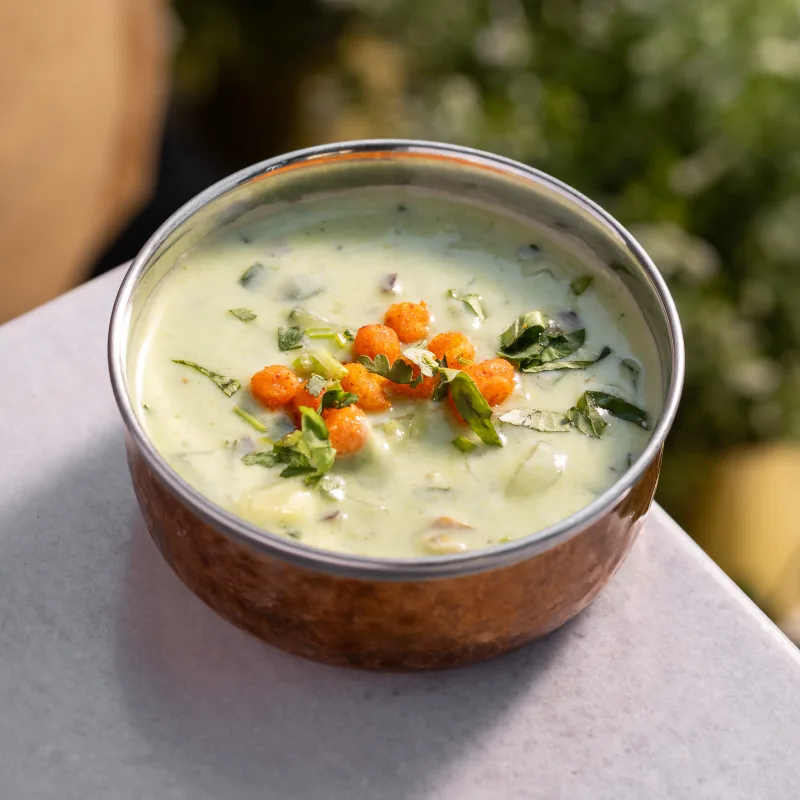 Veg Raita — vegetarian Indian dish at Padharo Southampton